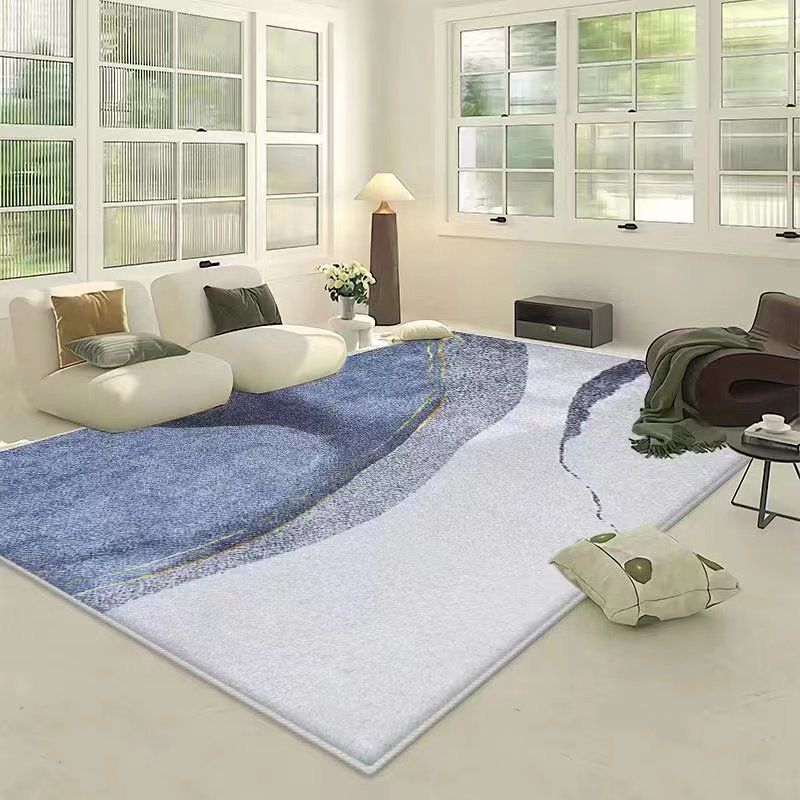 Green Modern Rug Polyester Color Piece Area Rug Stain Resistant Rug for Sitting Room