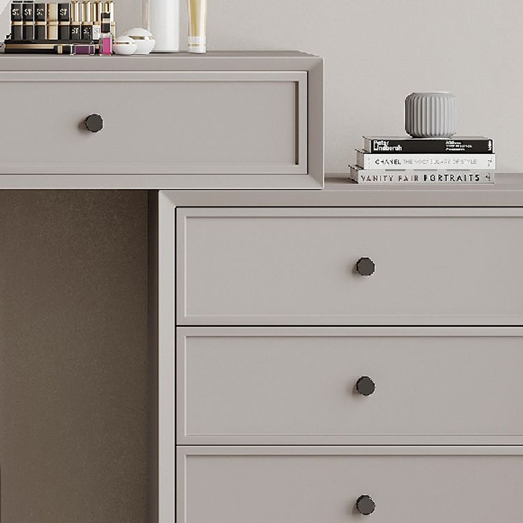 Standing Grey Makeup Vanity Desk Bedroom Vanity Dressing Table Set