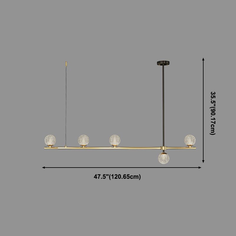 Fixes d'éclairage de l'île en acrylique Globe