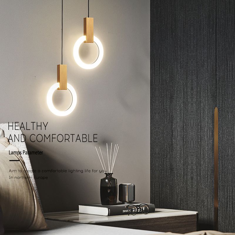 Style moderne de style suspendu salon LED Round Shape Pendant lampe de lampe