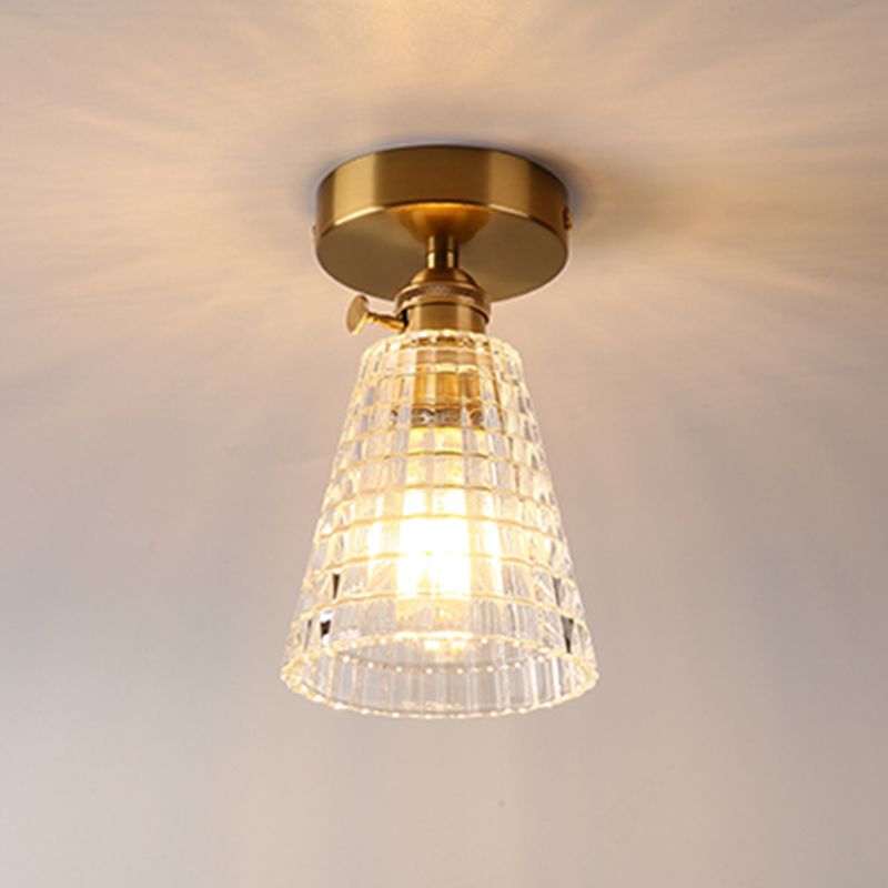 Plafonnier encastré de style moderne avec abat-jour en verre pour salon et chambre à coucher