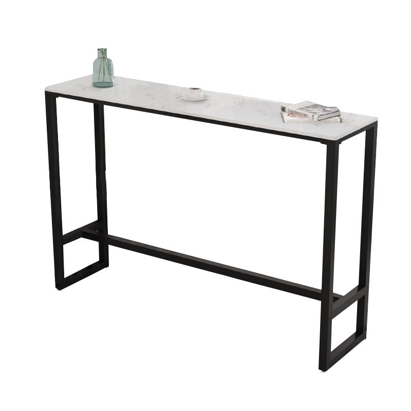 Modern Style 3/5 Pieces Faux Marble Rectangular Bar Table Set for Living Room