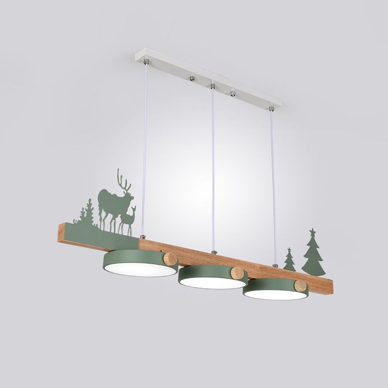 Contemporary Island Light Colorful LED Pendant Lighting Fixture for Dining Room