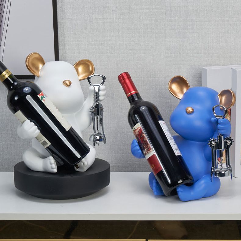 Glam Tabletop Bottle Holder Resin Wine Bottle Rack for Parlor