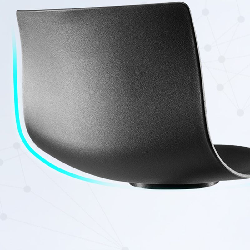 Modern Adjustable Height Swivel Plastic Low Back Bar Stool with Footrest