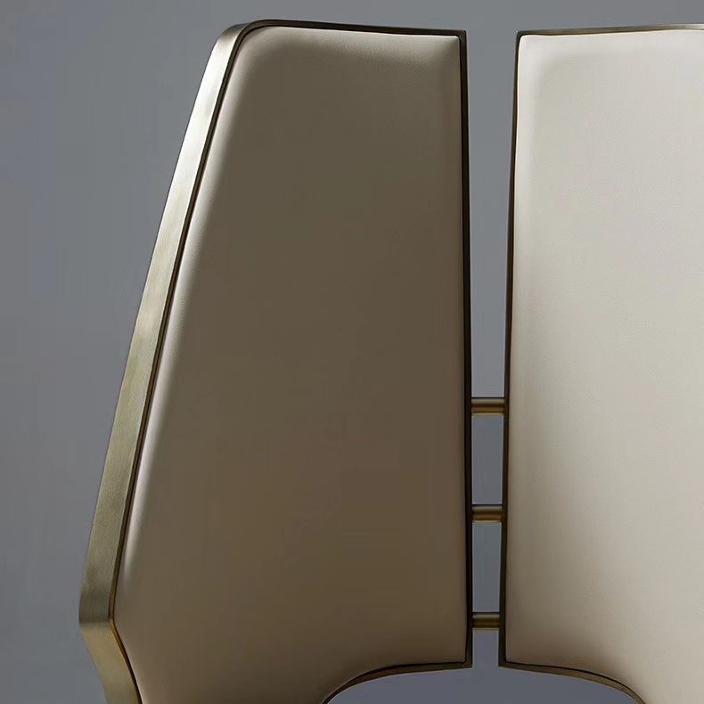 Glam Style Side Chair Metal Open Back Dining Room Chair for Indoor