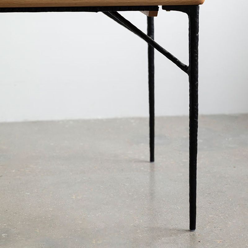 Modern Wood Rectangle Dining Table with 4 Legs Table for Dining Room