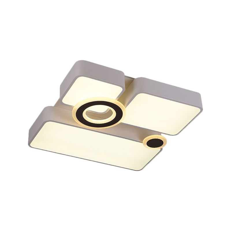 Rettangolo/montaggio a filo quadrato semplicità LED acrilico LED bianco illuminazione a soffitto in bianco/3 a colori, 24,5 "/35,5"/43 "L