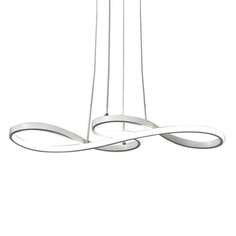 Modern Twisting Chandelier Pendant Light Metal Suspended Lighting Fixture for Restaurant