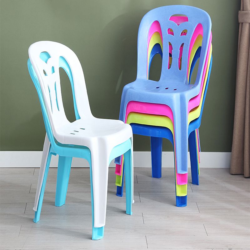 Sillas apilables plásticas contemporáneas del lado trasero del listón de la silla sin brazos para el hogar