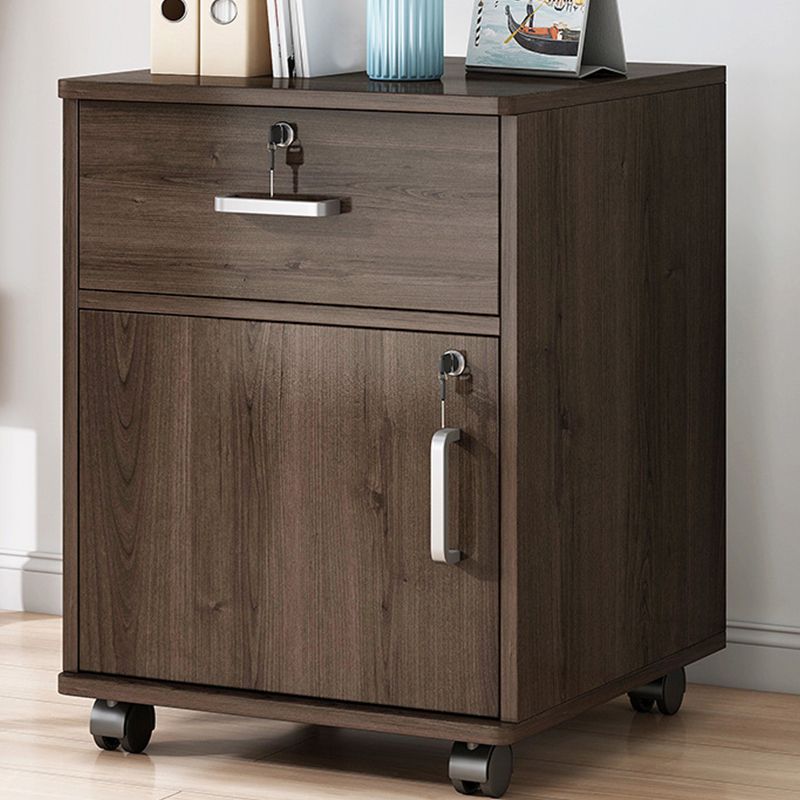 Locking File Cabinet Wood Modern Vertical File Cabinet with Drawers