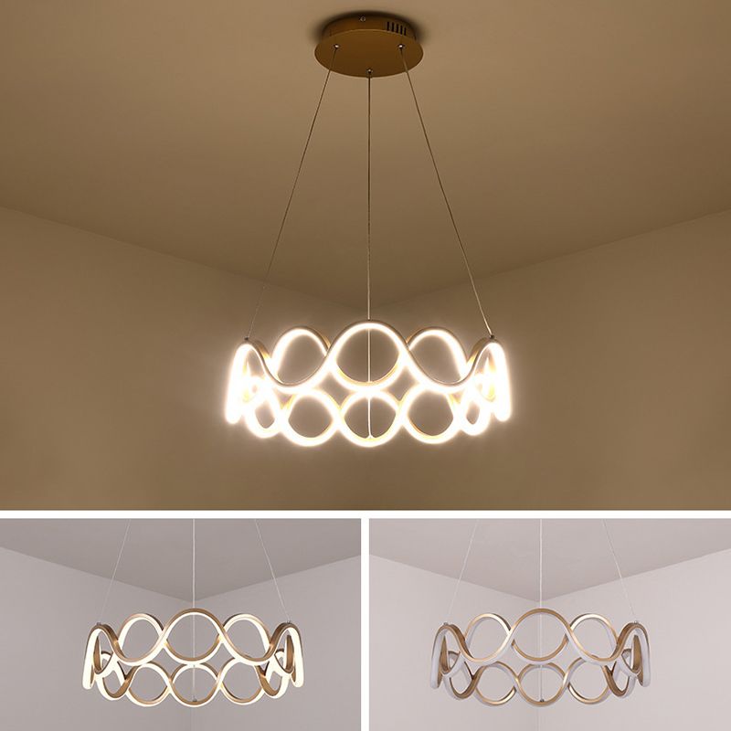 Multiple Rings Chandelier Light Fixture Designer Modern Simplicity Metal Pendant Lighting for Restaurant