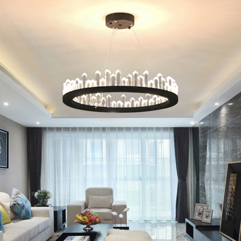 Noordse geometrische kroonluchter Crystal Single Light Led kroonluchter hanger voor woonkamer