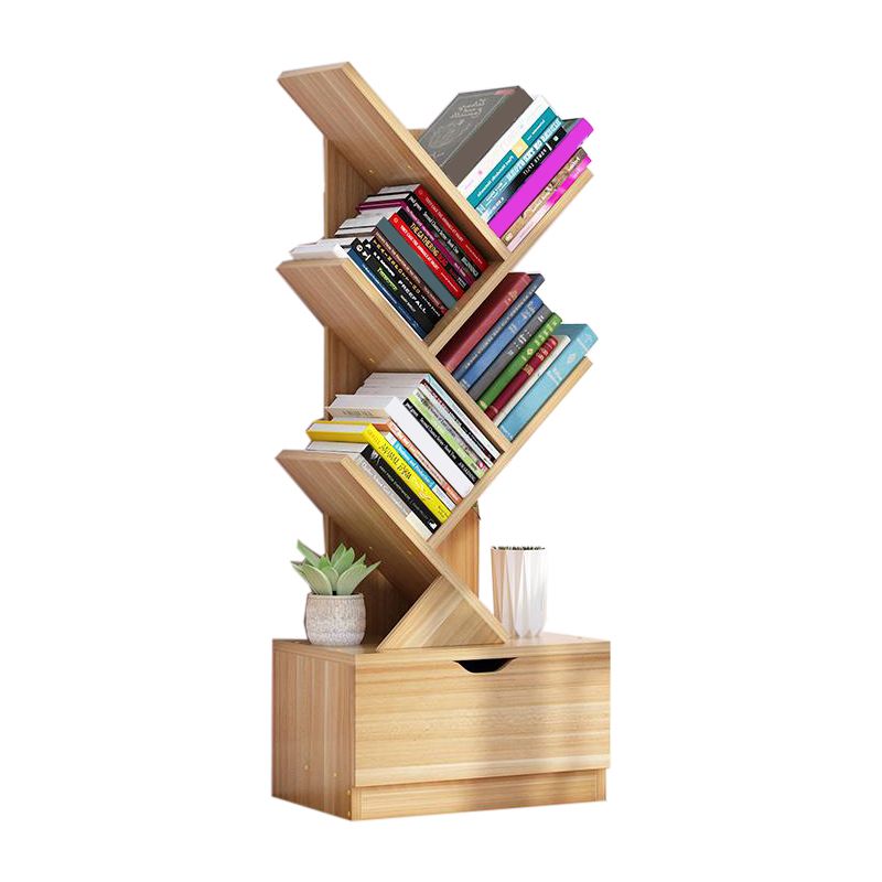 Modern Engineer Wood Bookshelf 7.87" Wide Office Shelf Bookcase