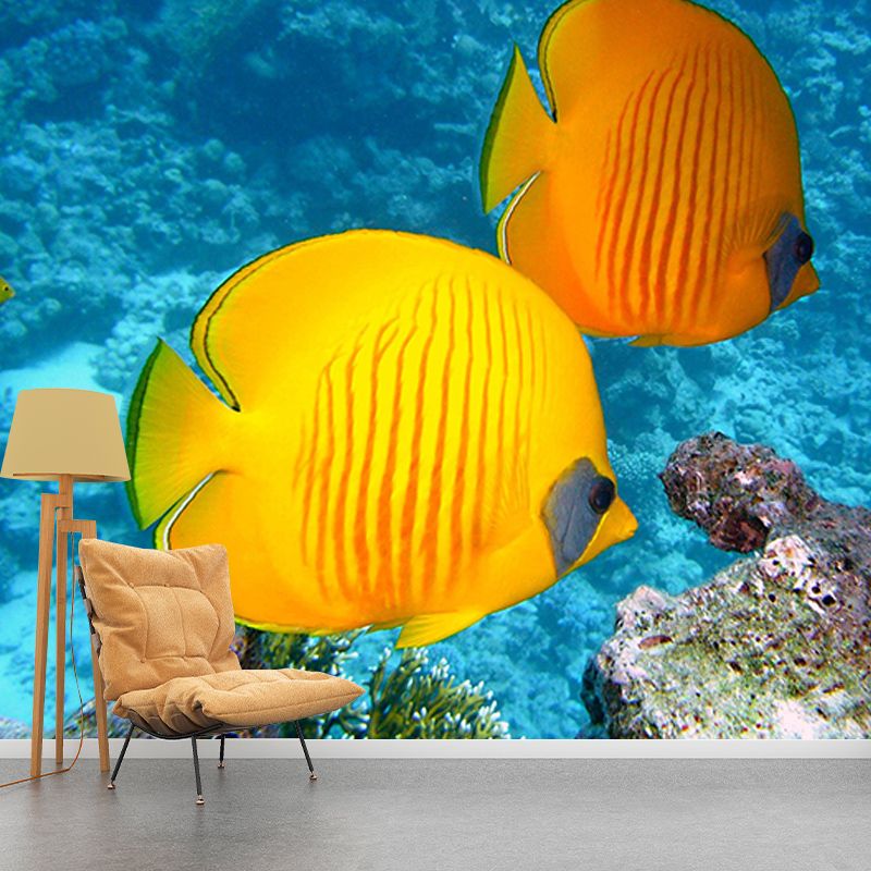 Eco-friendly Wall Mural Wallpaper Underwater World Sitting Room Wall Mural