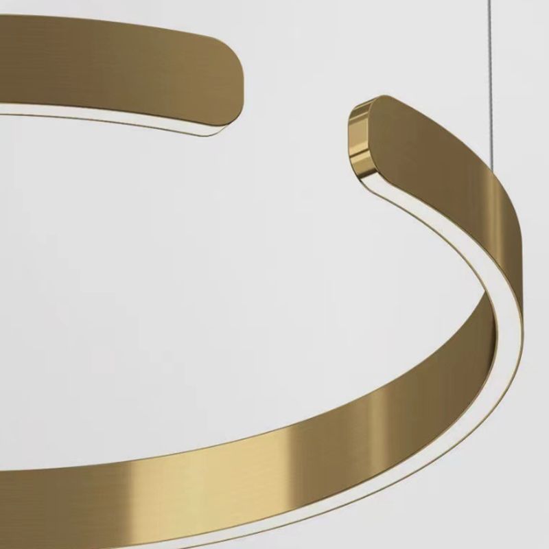 Linear Pendant Lighting Fixture Modern Style LED Hanging Chandelier for Sitting Room