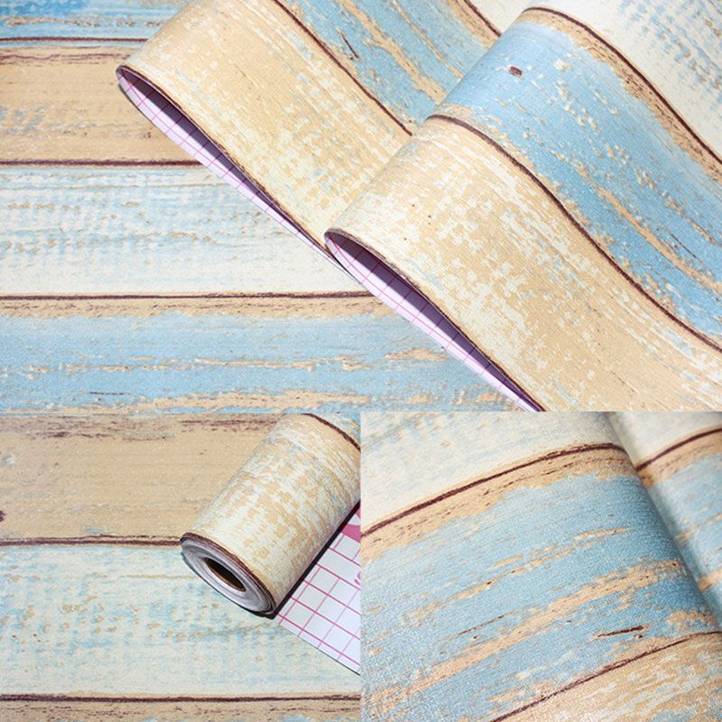 Nostalgic Maple Wood Wallpaper Roll in Natural Color Living Room Wall Art, 58.1 sq ft., Easy to Remove