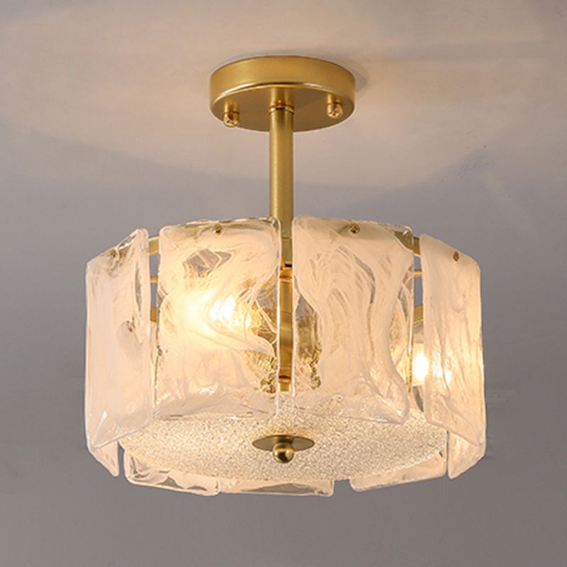 Luz de techo cilíndrico múltiple iluminación de techo de vidrio de estilo moderno para sala de estar