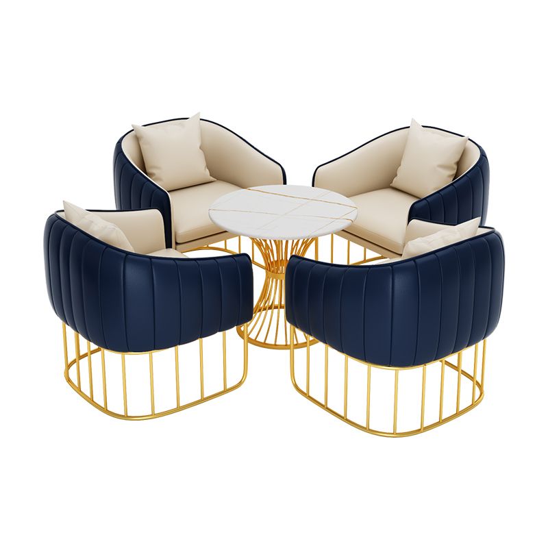 Glam Style Sintered Stone Dining Set 1/2/3/4/5 Pieces Dining Table Set for Home Use