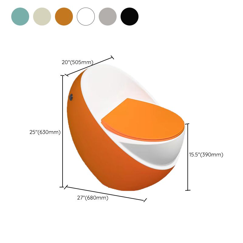 Contemporary Siphon Jet Toilet Bowl Floor Mounted Urine Toilet for Washroom