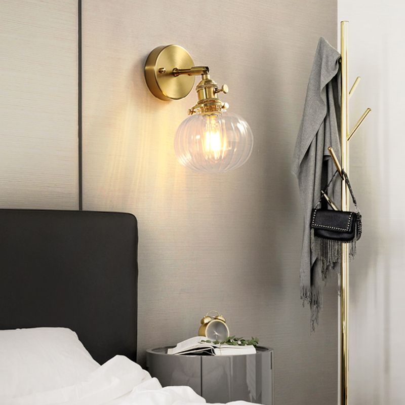 Glass Geometric Wall Sconce Lighting Industrial Style 1 Light Wall Lamps
