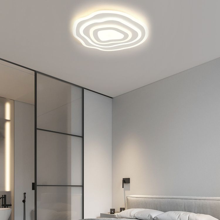 Modern Unique Shape Flush Mount Ceiling Fixture 4 Light Flush Ceiling Light