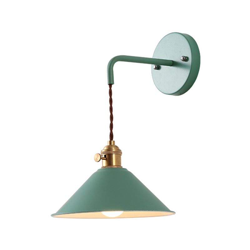 Contemporary Macaron Metal Wall Light Cone Shaded Lighting for Room