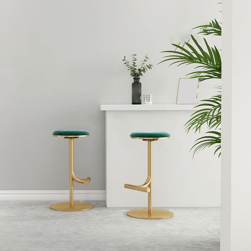 Backless Adjustable Height Counter Stool Modern Round Seat Bar Stool