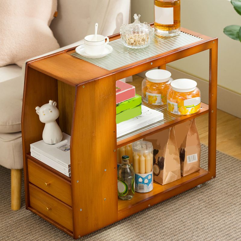 Rectangular End Table 27.6" W x 11.8" D x 23.6" H Wooden Modernistic Side Table