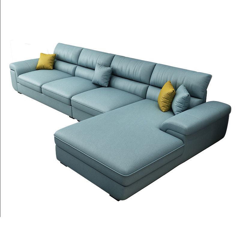 Modern Pillow Top Arm Sofa 37.4"H Removable Cushions Sectionals with 4 Pillows