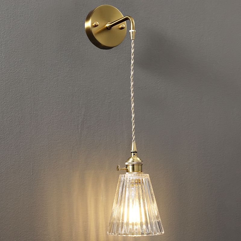 Modern Simple Wall Mounted Lamp Glass Wall Sconce for Living Room