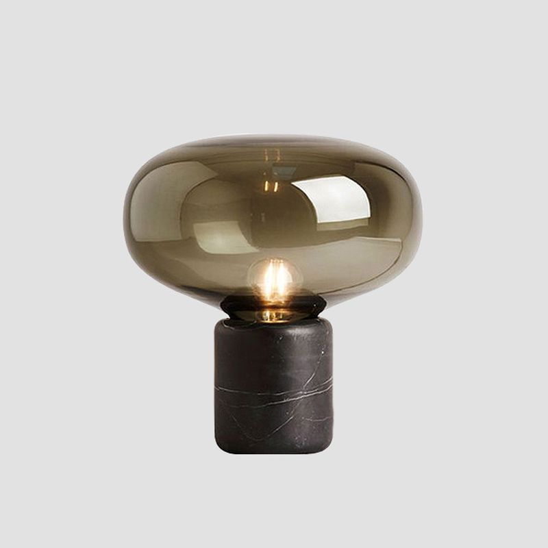 Modern Desk Lamp Household Desk Lighting Fixture with Glass Shade for Bedroom