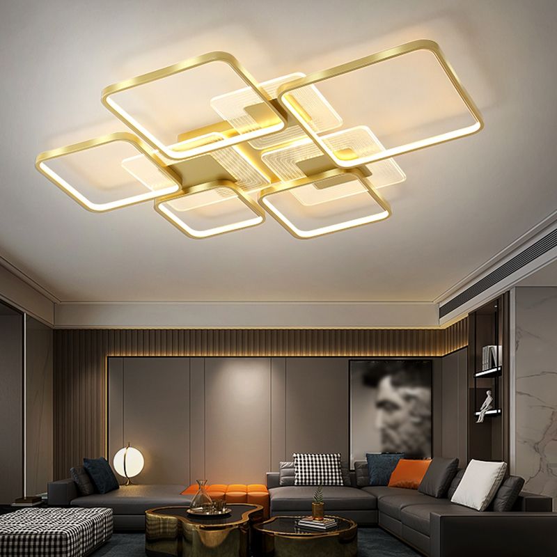 Square Flush Mount Light Flush Mount Led Lights Modern Flush Mount Light Fixtures for Living Room