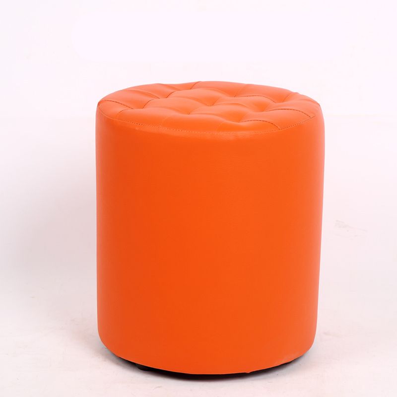 Dark Brown Modern Pouf Stain Resistant Round Pouf for Drawing Room