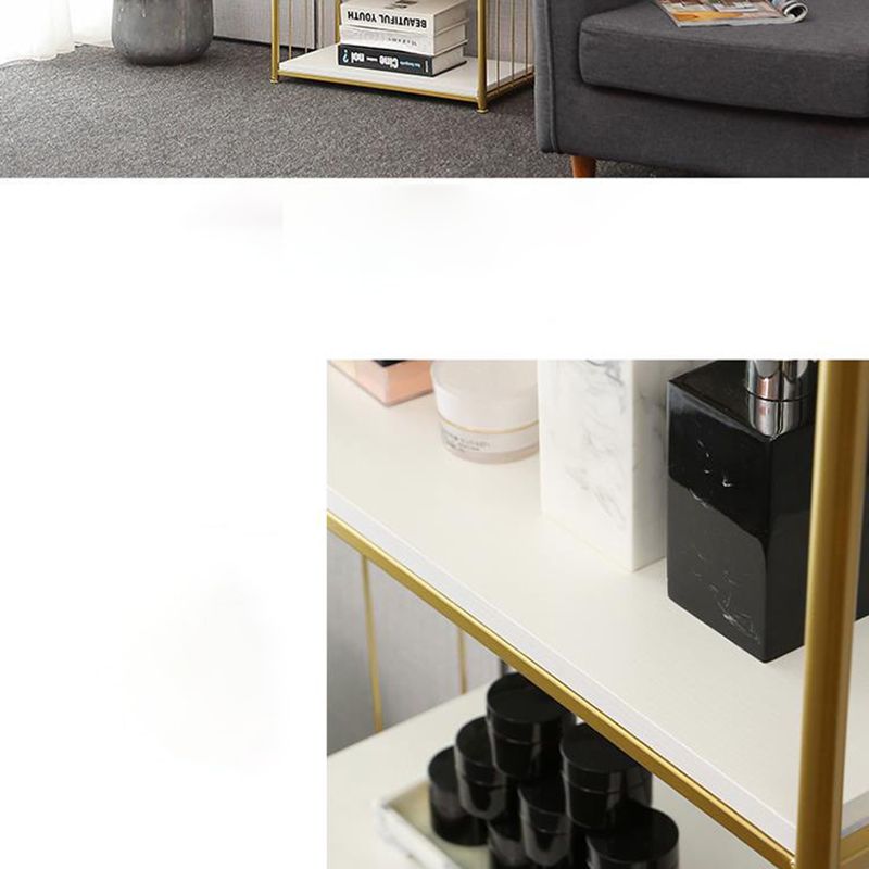 Gold Modern Bookshelf Etagere Metal Open Bookcase for Living Room