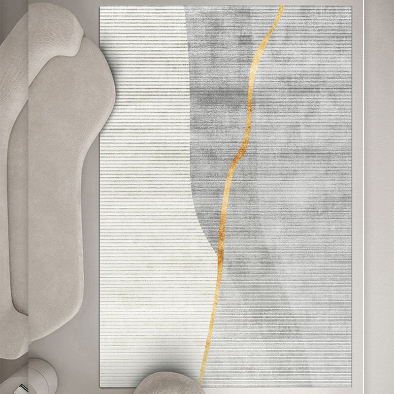 Geometric Pattern Rug Rectangle Shape Stain Resistant Shape Rug for Home Decor