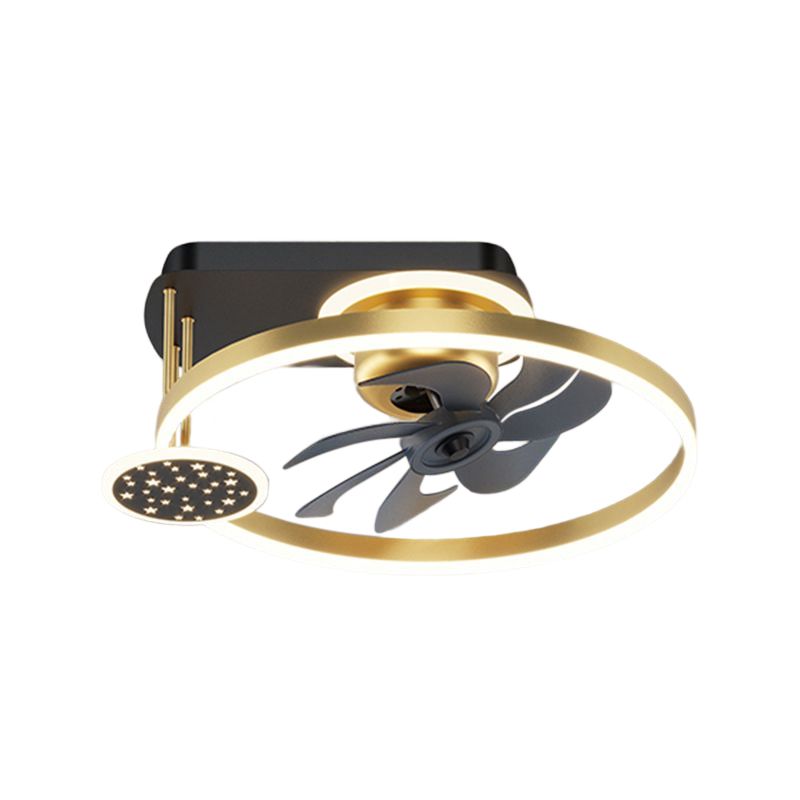 Multi Light Ceiling Fan Light Modern Style Metal Ceiling Fan Light for Children's Room