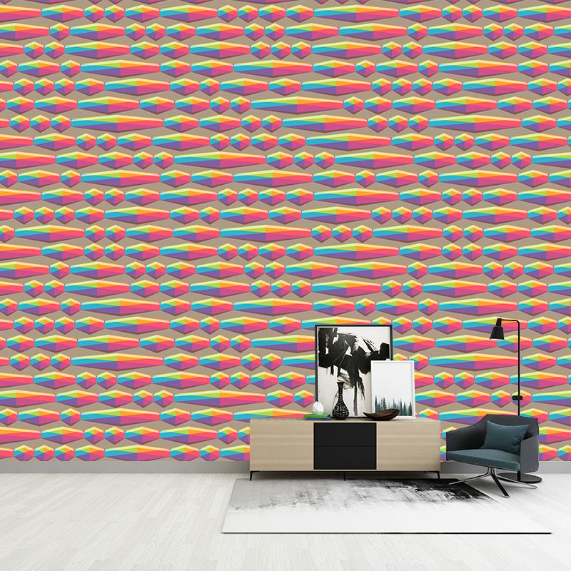 Contemporary Geometric Wall Mural Modernist Wall Covering for Bedroom Decor