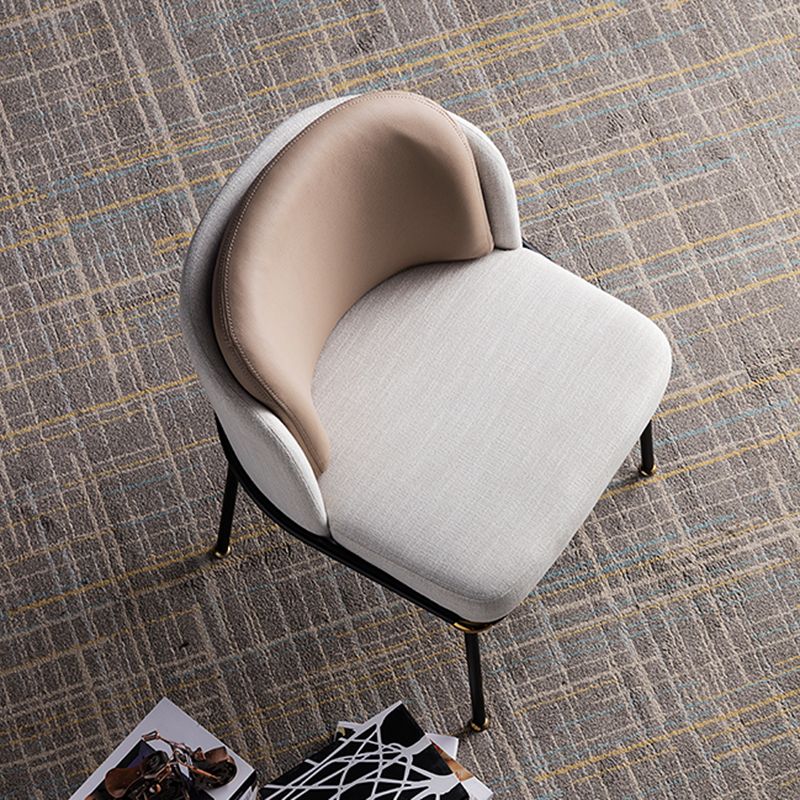 Contemporary Dining Chair Dining Armless Side Chairs with Metal Legs