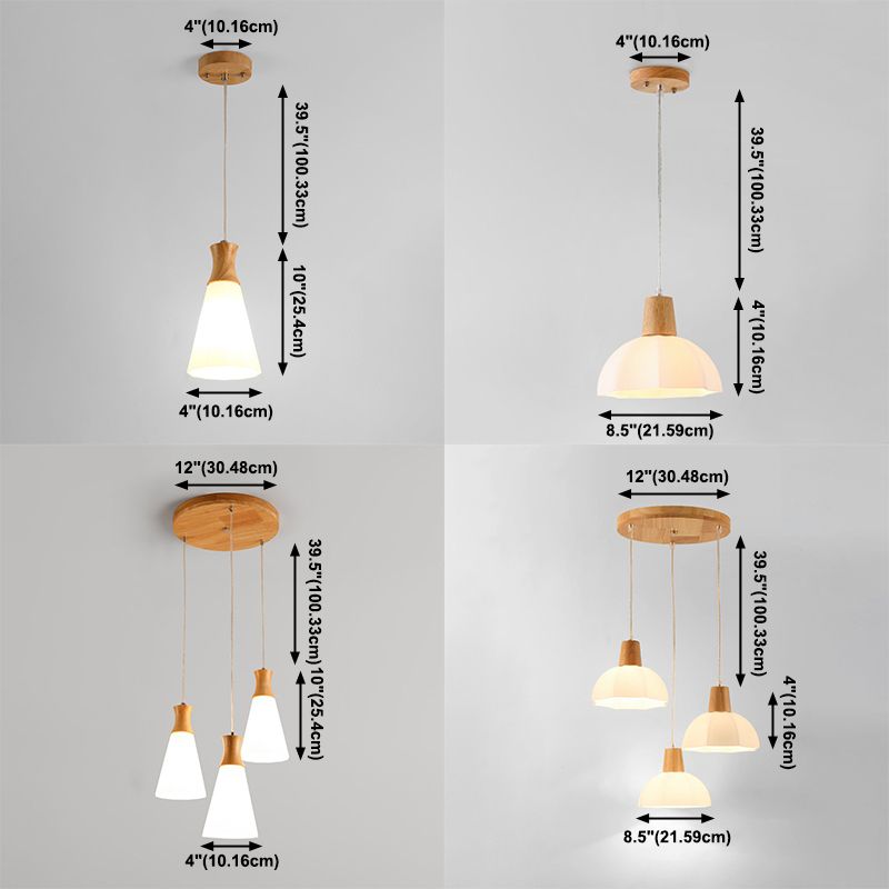 Geometrischer Farbton mehrlächer moderne einfache Glasstil-Deckenleuchten in Braun