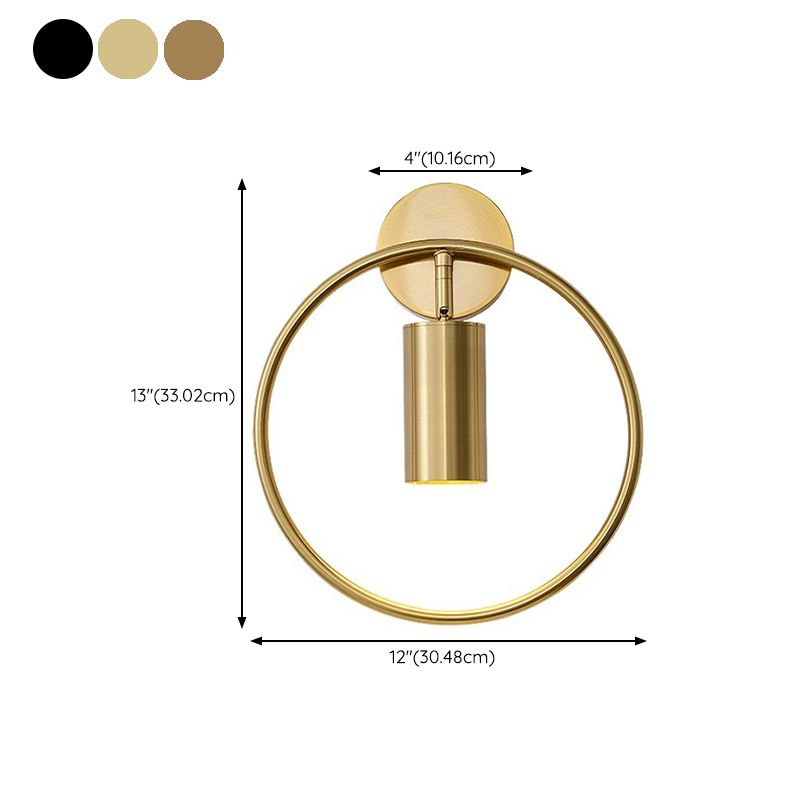Post-Modern Wall Sconce Pivot Shade Sconce Lamp with Metal for Bedroom
