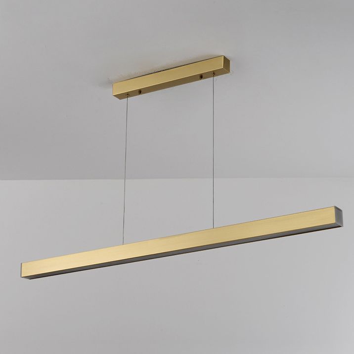Linear Island Lighting Fixtures Metal Minimalism Pendant Lighting Fixtures for Restaurant