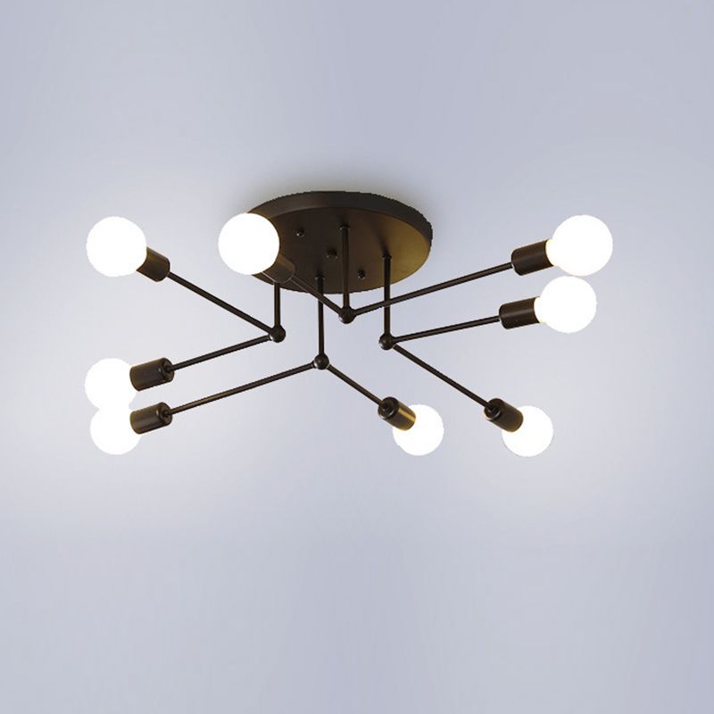 Industrial L Ceiling Lamp Minimalist Flush Mount Light Fixture for Bedroom