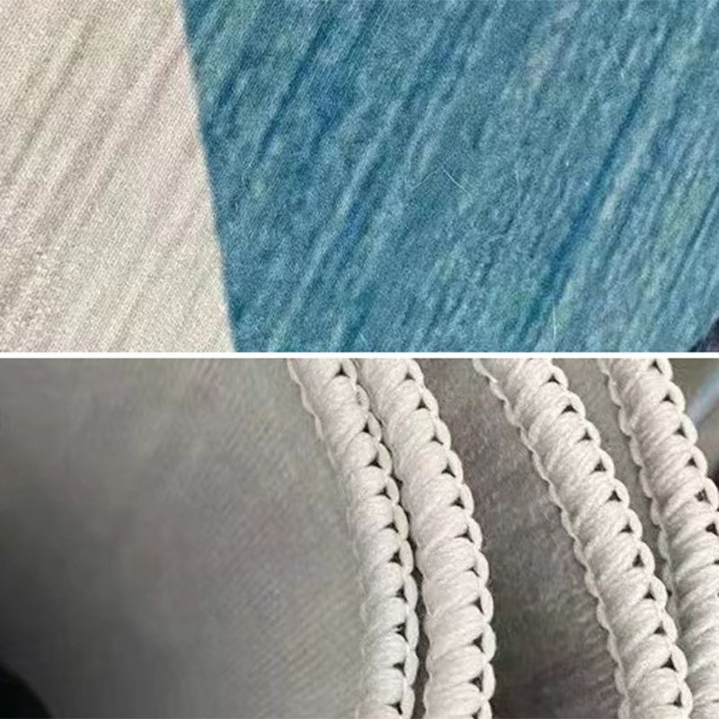 Orange Modern Carpet Polyester Check Patern Carpet Washable Carpet for Home Decor