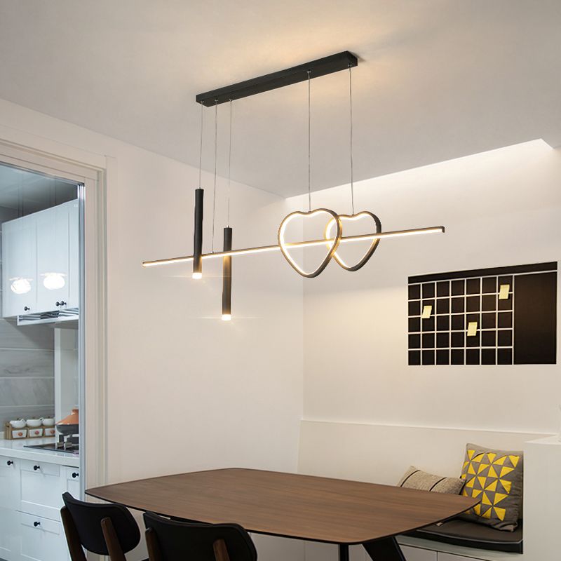 Cylinder Shape Island Lights Contemporary Style Metal 5 Light Island Lighting