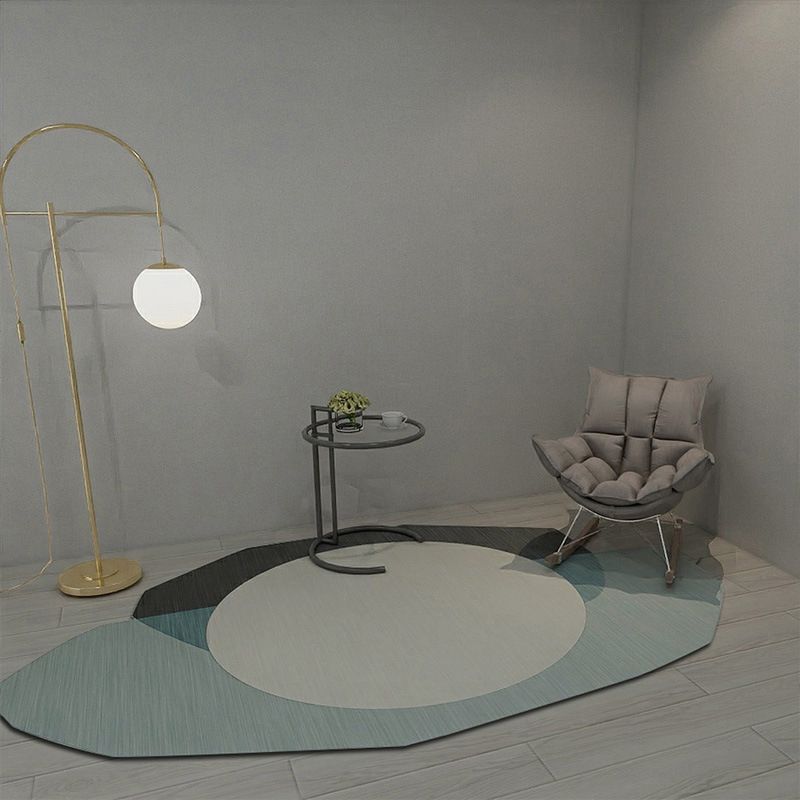 Hellrosa Casual Teppich Polyester Linie Teppich nicht rutschfestem Teppich für den Salon