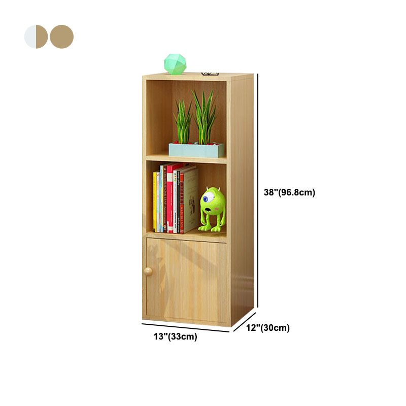 Modern Closed Back Bookshelf Wooden Shelf Bookcase for Study Room