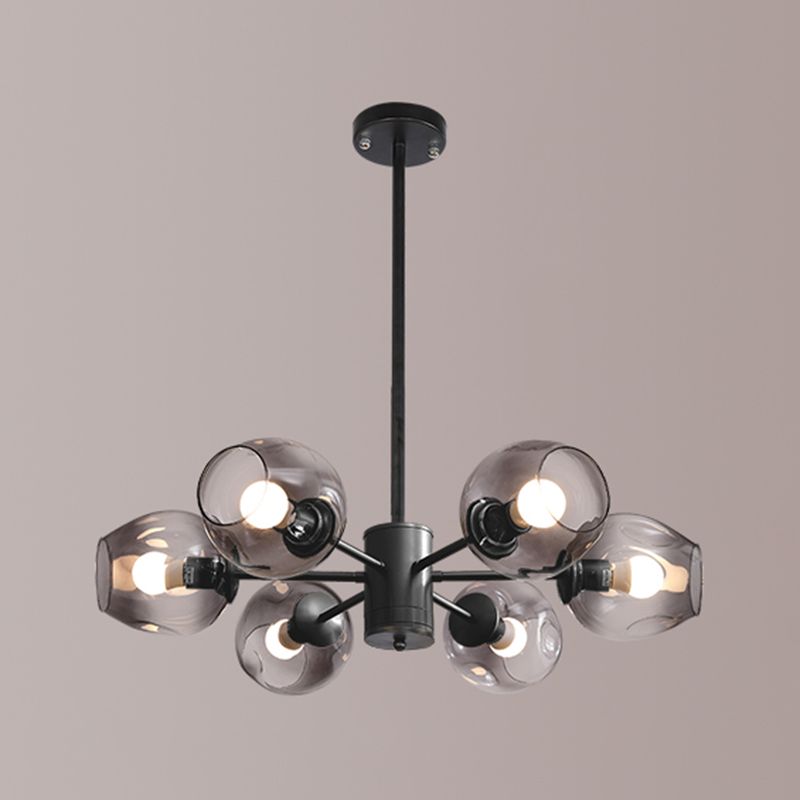 Contemporary Spherical Shade Pendant Chandeliers Glass Hanging Chandeliers