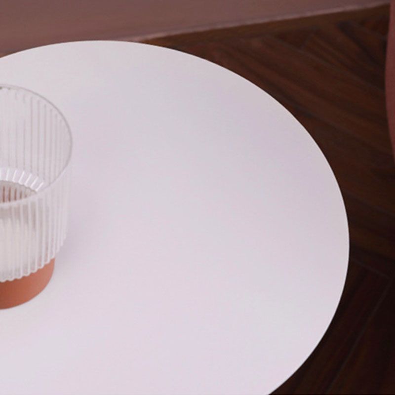 Round Metal Side Table with Abstract Base in Medieval Modern Style