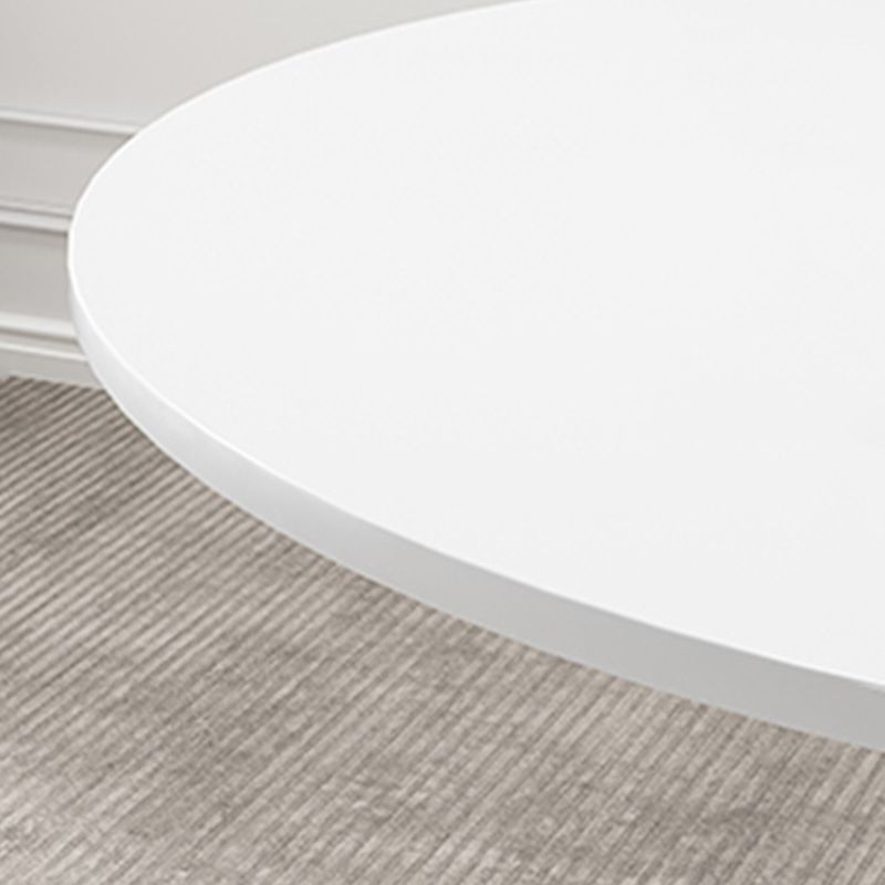 Pedestal Coffee Table Wood Round Coffee Table for Living Room